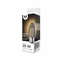 LED Bulb Filamentas E27 C35 2W 230V 2700K 250lm COG clear Forever Light
