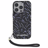 Karl Lagerfeld Zebra With Cord Dėklas telefonui iPhone 16 Pro Max - violetinis