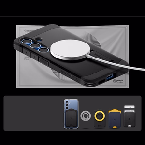 Spigen Tough Armor Magnetinis dėklas telefonui Samsung Galaxy S25 - juodas