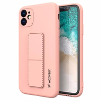 Wozinsky Kickstand Case iPhone 11 Pro Max silikoninis dėklas su stovu rožinė