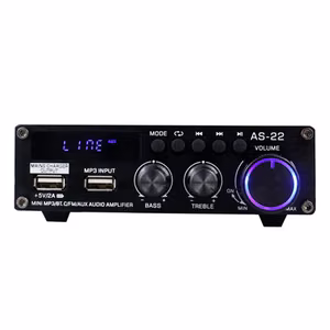 Blitzwolf AS-22 garso stiprintuvas, 45W, Bluetooth 5.0, USB + nuotolinis valdymas (juodas)