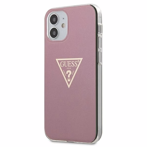 Guess GUHCP12SPCUMPTPI iPhone 12 mini 5.4" розовый/розовый жёсткий чехол Metallic Collection