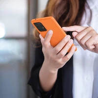 Silikoninis dėklas telefonui minkštas lankstus guminis dangtelis Samsung Galaxy A22 4G juodas