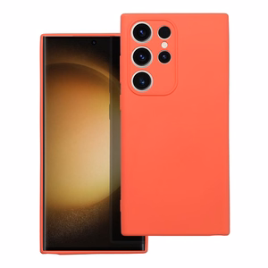 SILIKONINIS dėklas telefonui SAMSUNG S23 Ultra persikų