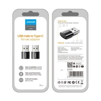 Joyroom adapteris iš USB Type C (moteriška) į USB (vyriška) 2 vnt. juodas (S-H152 Black)