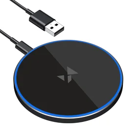 Wozinsky WLI-01Y 15W Qi indukcinis įkroviklis su USB-C kabeliu - juodas