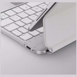 Uniq Venno Pro magnetinis išmanusis dėklas su klaviatūra, skirtas iPad Air 10.9" (2020/2022) / Pro 11" (2021/2022) / Air 11" (2024/2025/2026) - baltas