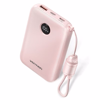 Vention 10000 mAh išorinis akumuliatorius 2xUSB-C 1xUSB-A 22,5 W, rožinis