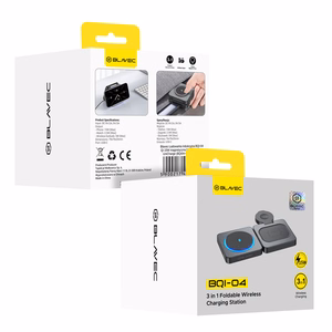 Blavec BQI-04 Qi 15W магнитное MagSafe 3 в 1 UniCharge индукционное зарядное устройство (BQI04-QIMB) чёрный