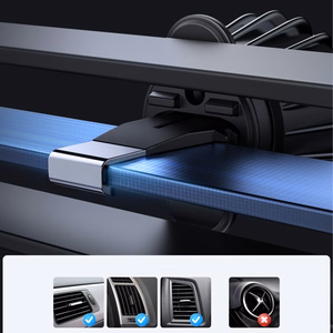 Belaidis automobilinis įkroviklis-laikiklis Joyroom (JR-ZS240 Pro) Magnetic (MagSafe 15W) tvirtinamas ant ventiliacijos grotelių juodas