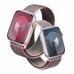 Crong Nylon Sport dirželis, skirtas Apple Watch 38 / 40 / 41 / 42 mm, šviesiai rožinis