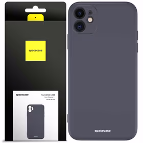 Spacecase Silikoninis dėklas iPhone 11 juodas