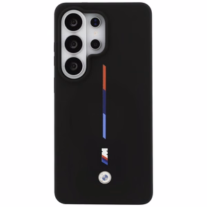 BMW M Silikoninis Tricolor Line MagSafe Dėklas skirtas Samsung Galaxy S26 Ultra - juodas