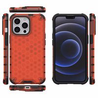 Honeycomb Case šarvu dangtelis su TPU buferiu iPhone 13 Pro raudonas