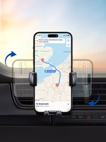 Automobilinis universalus telefono laikiklis Joyroom (JR-ZS351) tvirtinamas ant ventiliacijos grotelių, juodas