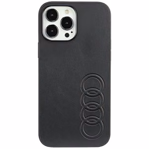 Audi sintetinės odos dėklas telefonui iPhone 13 Pro Max 6.7" juodas/juodas kietas dėklas AU-TPUPPCIP13PM-TT/D1-BK