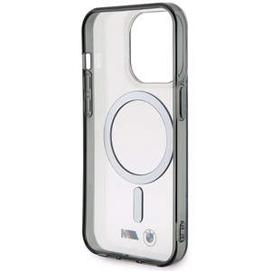 Dėklas BMW BMHMP14XHCRS iPhone 14 Pro Max 6.7" skaidrus kietas dėklas Sidabrinis Žiedas MagSafe