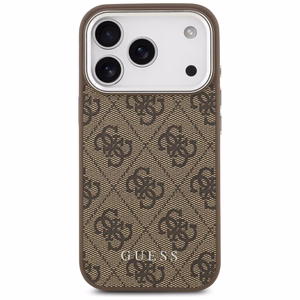 Guess 4G Classic Logo Magnetinis dėklas telefonui iPhone 17 Pro - rudas