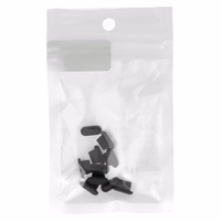 Silikoninis dulkių kamštelis Lightning juodas - 10 vnt.