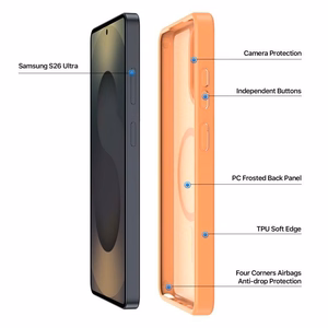 Dėklas Dux Ducis Yind MagSafe Samsung S948 S26 Ultra oranžinis