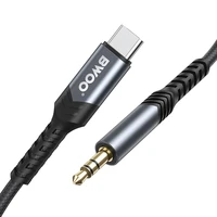 BWOO Kabelis AUX 3.5mm - USB-C BO-AUX066 juodas