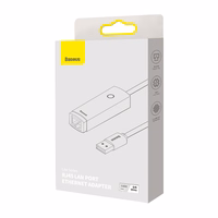 Baseus adapteris Lite Series - USB į RJ45 - 1000 Mbps (WKQX000102) baltas