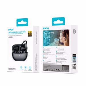BWOO Bluetooth ausinės BW39 TWS for running juodas