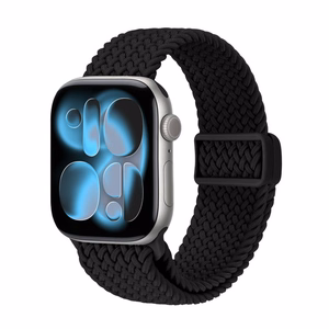 Crong Wave Band pintas Apple Watch dirželis, 38/40/41/42 mm, juodas
