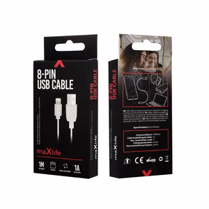 Maxlife кабель USB - Lightning 1,0 м 1A белый