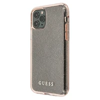 Guess GUHCN58PCGLPI iPhone 11 Pro sidabriškas kietasis dėklas Glitter