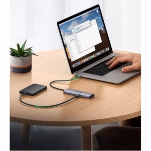 Ugreen CM473 šakotuvas USB-C - 2x USB-A / 2x USB-C 20cm - pilkas