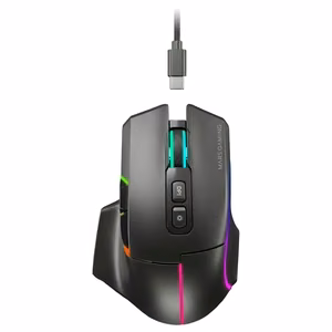 Mars Gaming MMWVECTOR kompiuterio pelė Žaidimams Dešinės rankos RF Wireless + Bluetooth + USB Type-A Optinis 12000 DPI