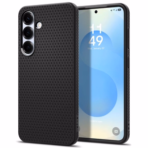 Spigen Liquid Air Dėklas telefonui Samsung Galaxy S25 - matinė juoda