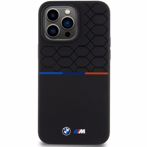BMW M Silikoninis raštuotas Magnetinis dėklas telefonui iPhone 15 Pro Max - juodas