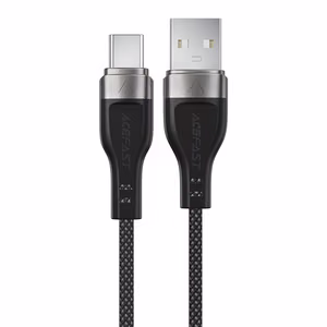 Acefast C11-04 Магнитный плетёный кабель USB-A - USB-C 3A 1.2m - чёрный