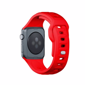 38/40/41/42 mm Red (small) - 3mk Silicone Watch Strap for Apple