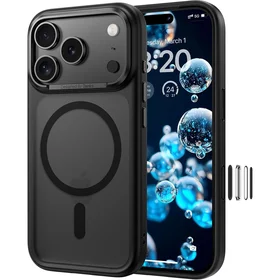 Benks Magnetinis Mist dėklas Metal Frame (0070) Iphone 17 Pro Max juodas (Fotoaparato valdymo mygtukas)