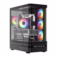 MODECOM kompiuterio korpusas Volcano AQ200 ARGB Midi Juoda