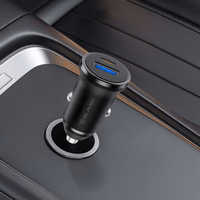 Blavec Automobilinis įkroviklis BS-01B-C Road - USB + Type C - QC 3.0 18W PD 20W su Type C to Type C cable (CCBS01BCR-UCB) juodas