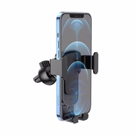 HOCO gravitacinis automobilinis laikiklis oro angai CA103 juodas