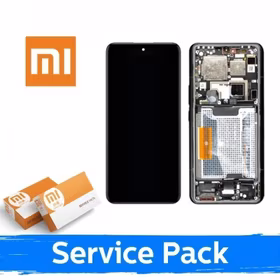 LCD ekranas suderinamas su Xiaomi 14 Ultra su rėmeliu / Baltas / (Service Pack)