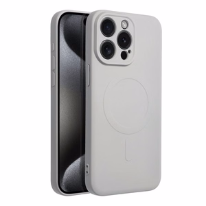 Чехол силиконовый Mag Cover (MagSafe) для iPhone 15 Pro Max титановый