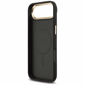 GUESS magnetinis dėklas telefonui IPHONE 17 Air, suderinamas su MagSafe GUHMP17MP4GRMDEK (PU dėklas su 4G Strass logotipu) juodas