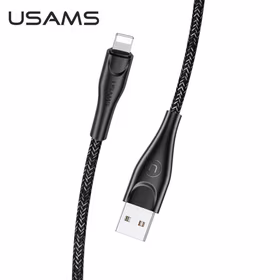 USAMS Pintas laidas U41 lightning 3m2A juodas SJ397USB01 (US-SJ397) Fast Charge