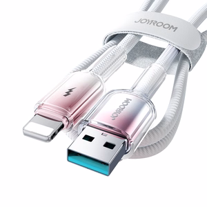 USB-A - Lightning kabelis Joyroom S-A42 3A 1.2m baltas