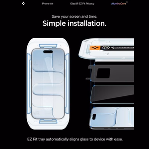 Spigen Glas.TR EZ Fit 2-jų rinkinys privatumo stiklas iPhone 17 Air