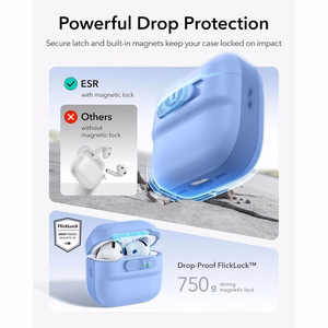 ESR Pulse HaloLock MagSafe  Apple AirPods 4 / 5 dėklas, šviesiai mėlynas