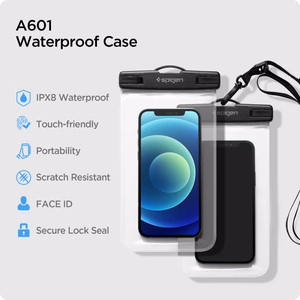 Spigen Aqua Shield A601 dėklas atsparus vandeniui IPX8 - permatomas 2 vnt.
