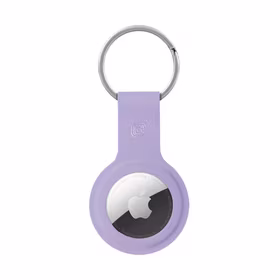 Crong Silicone dėklas with raktų pakabukas – apsauginis keychain dėklas Apple AirTag 1/2 (violetinis)