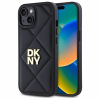 DKNY Quilted Stack Logo dėklas telefonui iPhone 15 - juodas